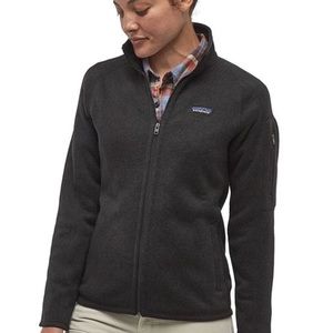 patagonia women’s better sweater 1/4 zip jacket (black)